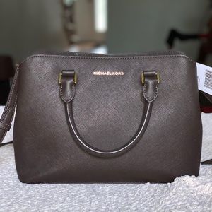 Michael kors savannah md leather satchel